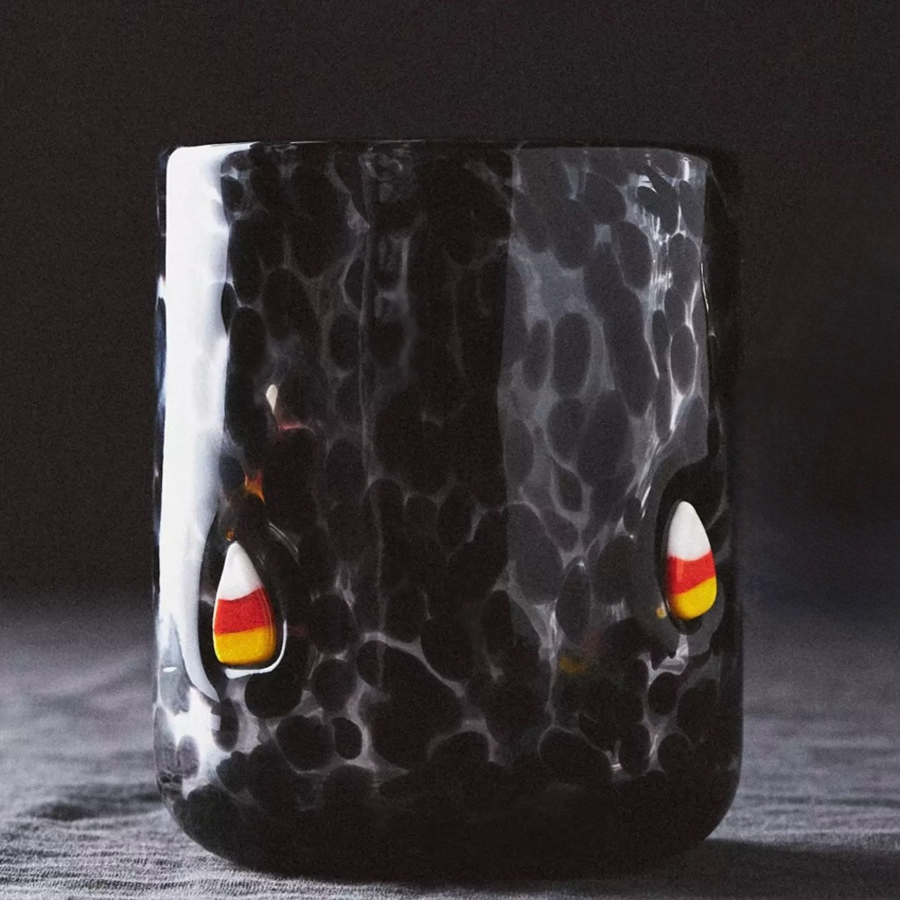 NIB Anthropologie Candy Corn Mystic Icon Drinking Glass Handblown Collectible - Picture 4 of 4